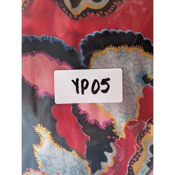 Saloni Phoebe Coral Daybreak Devore Floral Dress Size 6 Ruffle Hem Silk Blend - Picture 14 of 14